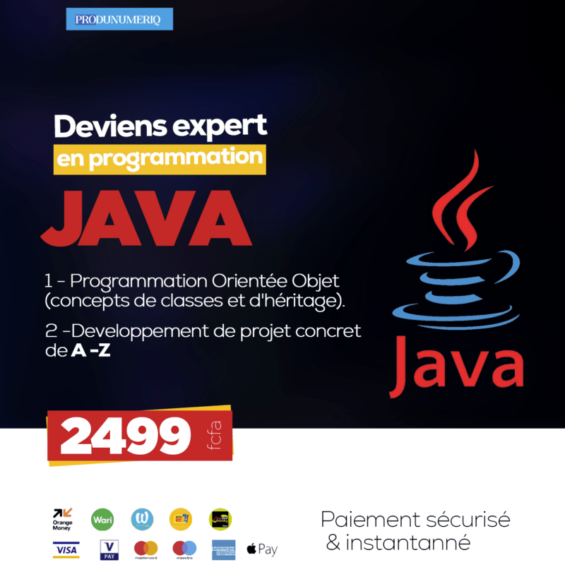 Deviens expert en Programmation JAVA