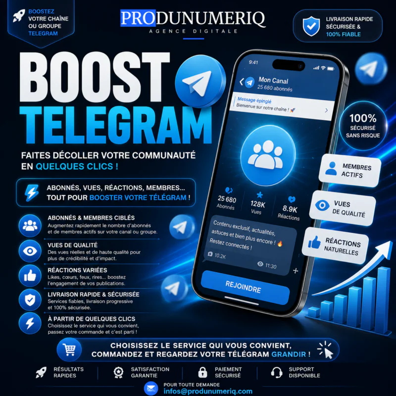 🚀 Développez votre chaîne ou votre groupe Telegram plus rapidement !