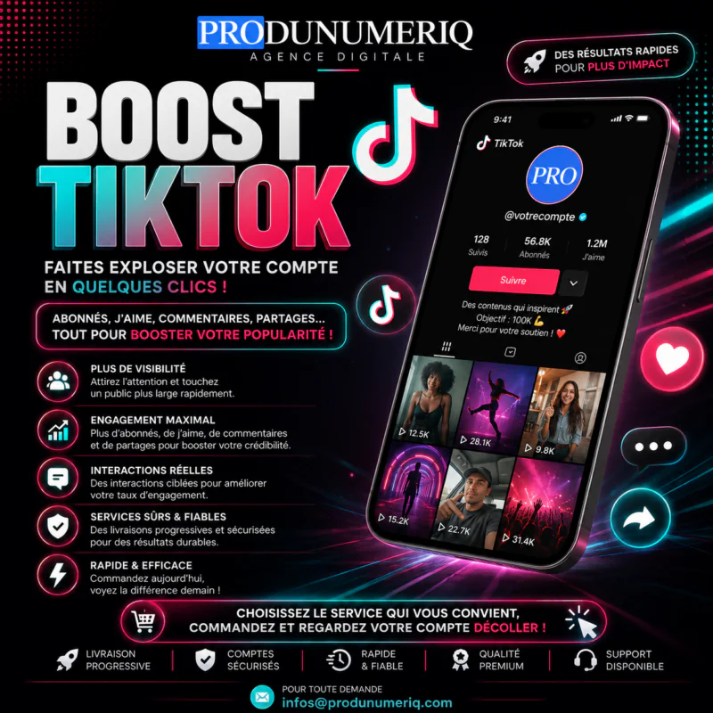 Publicité BOOST TIKTOK