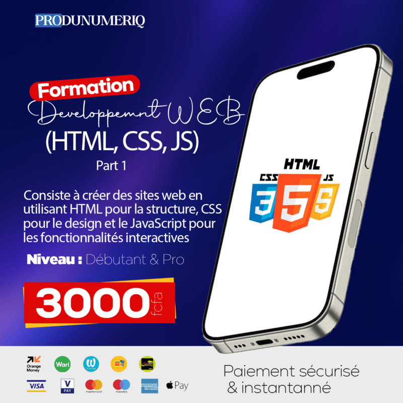 Pack de formation complet en développement web